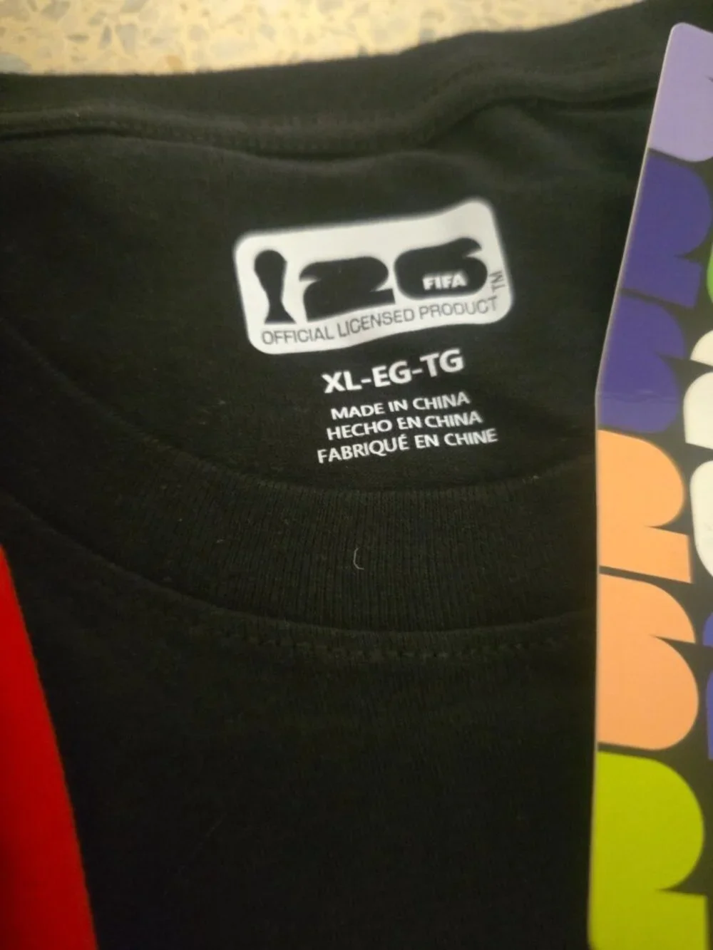 Lot 3 XL FIFA World Cup 2026 Authentic World Cup T-Shirt We Are New Red Black - Picture 6 of 7